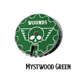 Mystwood Green 1-15 Tabletop Wound Tracker - Fat Dwarf