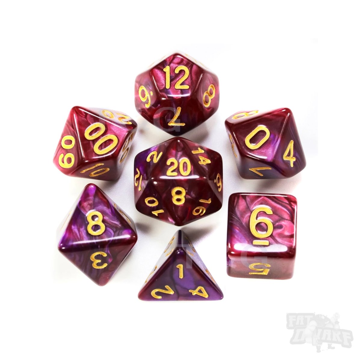 Sanguine Lilac Dice Set - Fat Dwarf